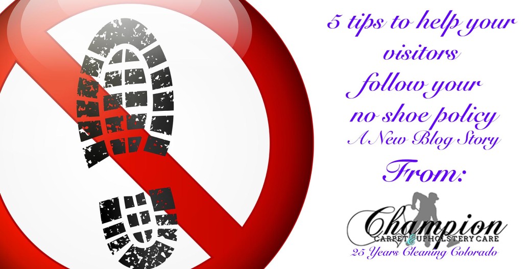 5 tips to help your visitors follow your no shoe policy