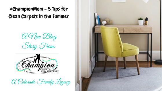 #ChampionMom - 5 Tips for Clean Carpets in the Summer